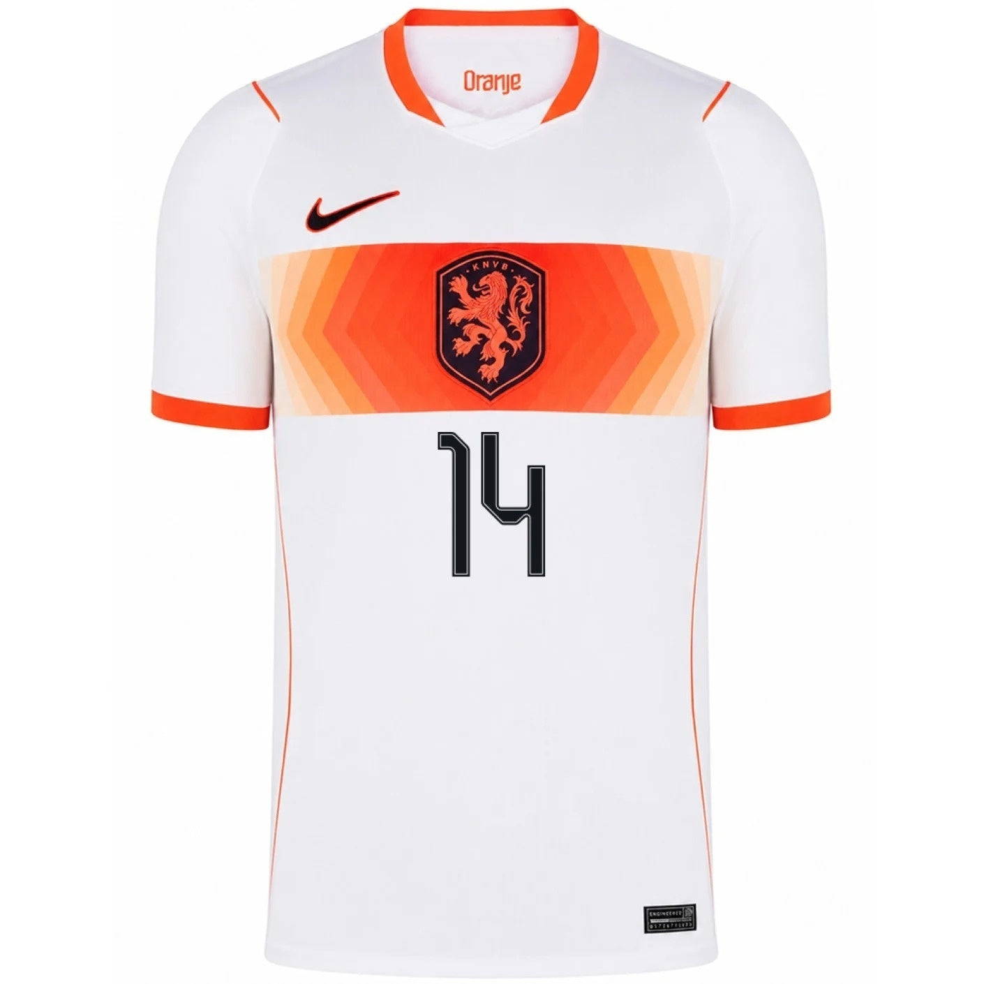 Netherland 2026 world cup  Reijnders 14 Away stadium replica Jersey  front view