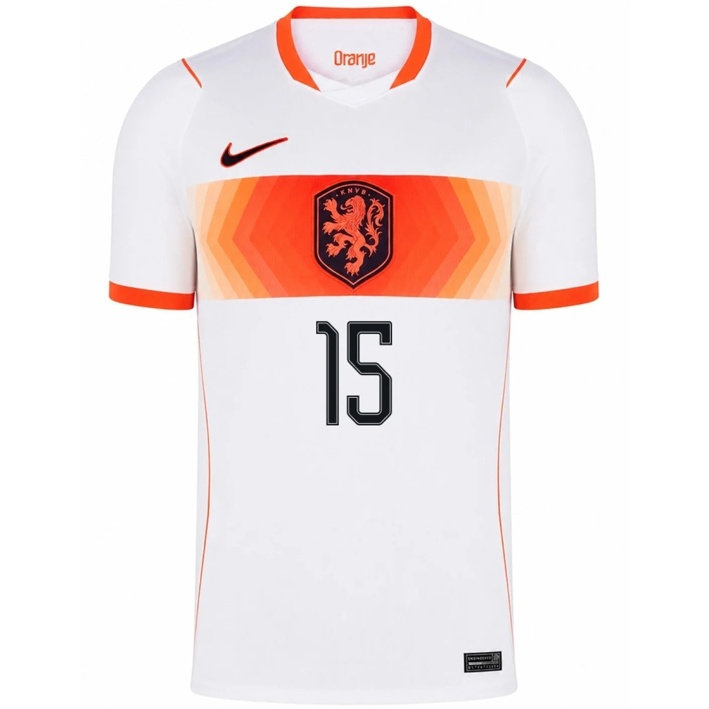 Netherland  2026 world cup Van De Ven 15 Away Stadium Replica Jersey front view