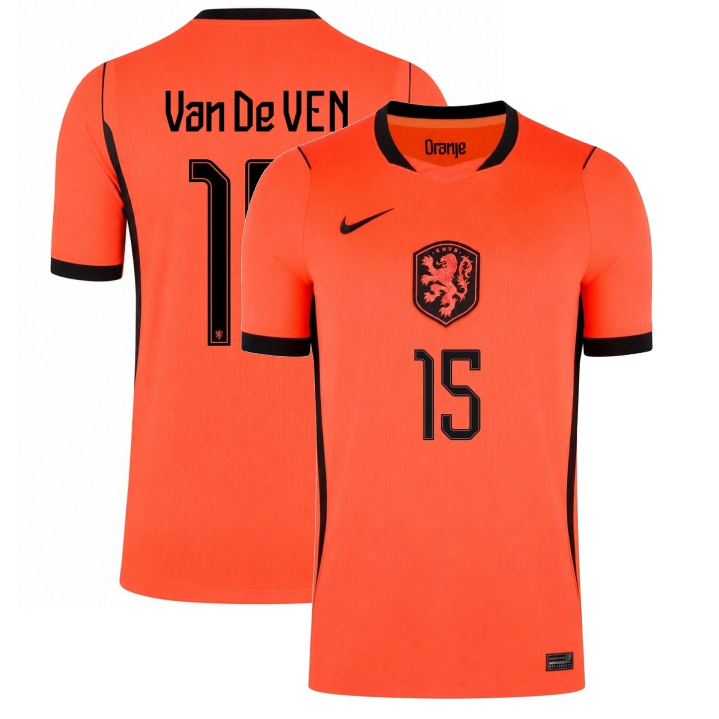 Netherland  2026 world cup Van De Ven 15 Home Stadium Replica Jersey