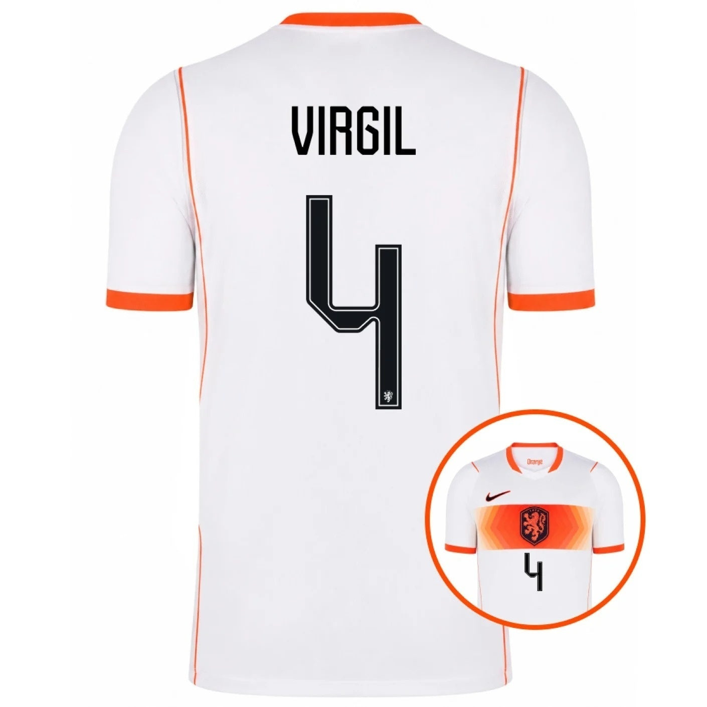 Netherlands 2026 World Cup Away Stadium Replica Jersey - Virgil #4