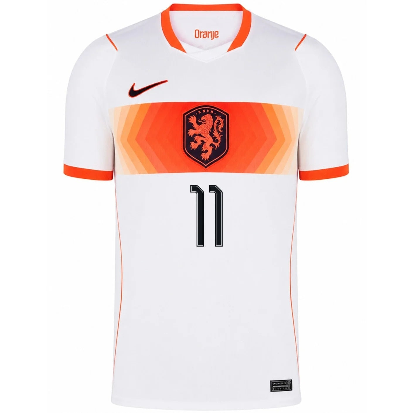 Netherlands Gakpo 11 Away stadium replica Shirt 2026 world cup front view