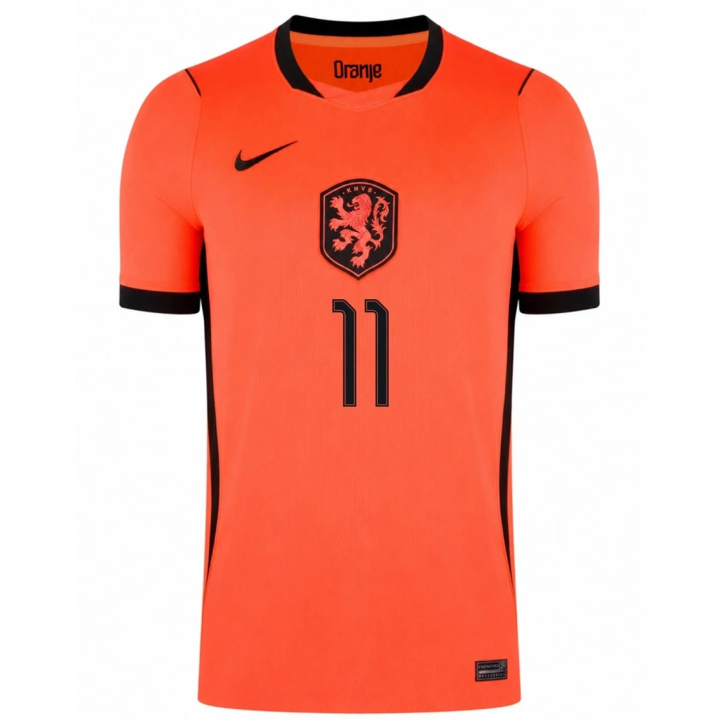 Netherlands Gakpo 11 Home stadium replica Shirt 2026 world cup front view