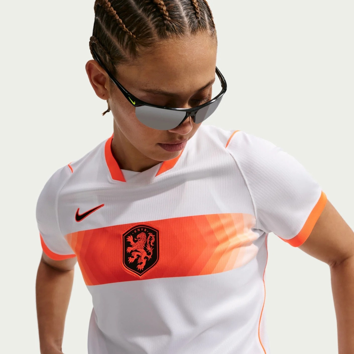 Women's Netherlands 2026 World Cup Away Stadium Replica Jersey Chest view