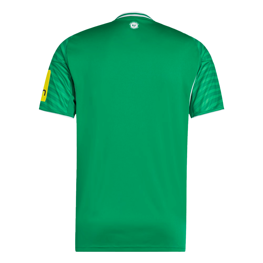 Back view of Newcastle United away custom jersey showing blank back without name or number
