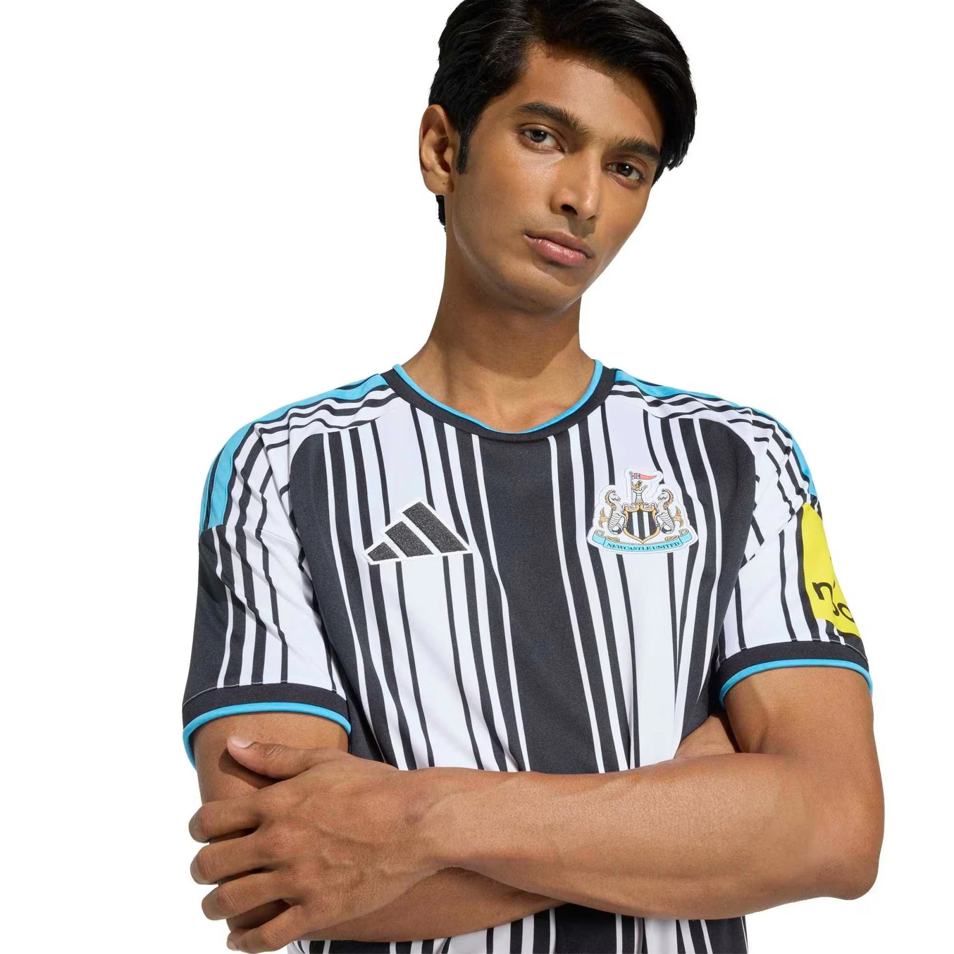 Front View Of A Man Wear A Newcastle United 2026 27 Away Jersey