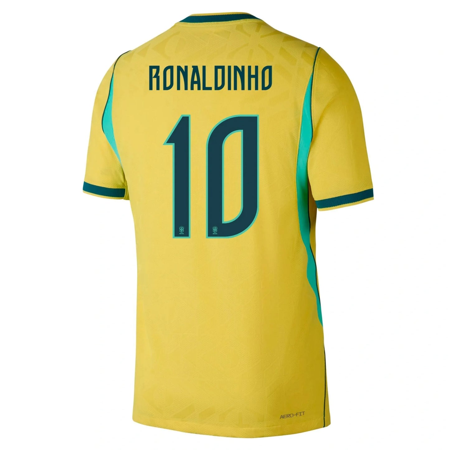 Brazil national team home stadium jersey with NEYMAR JR. #10 custom print Back View