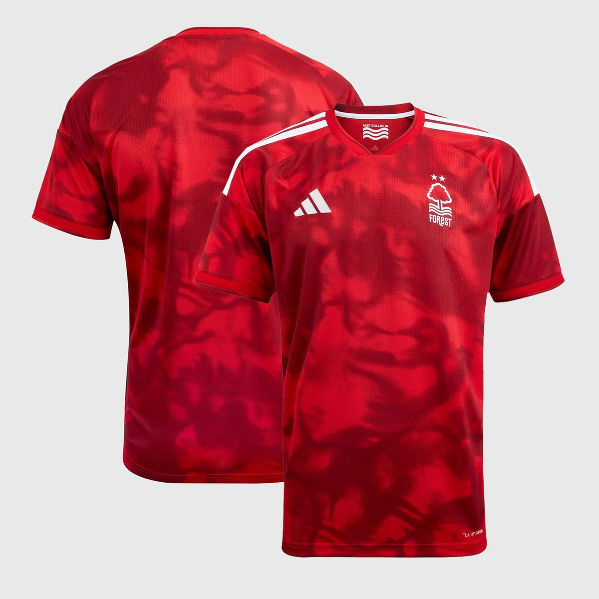 Front and back view of Nottingham 2026-2027 home red replica jersey by Final Third Kit