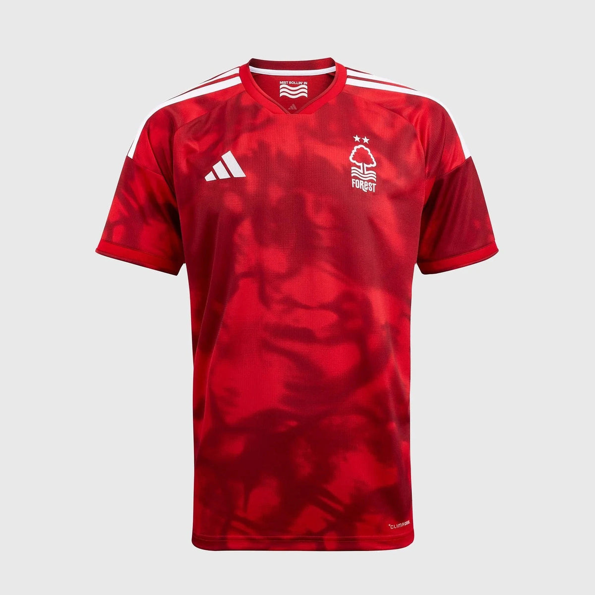 Front view of Nottingham 2026-2027 home red replica soccer jersey by Final Third Kit
