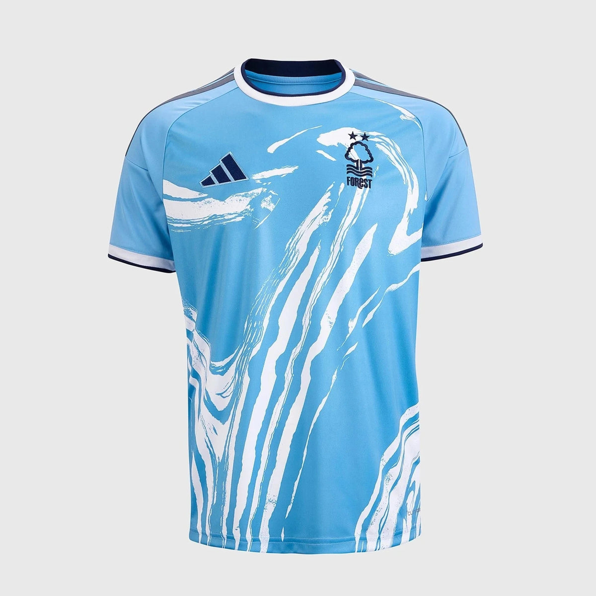 Front view of Nottingham 2026-2027 third blue replica soccer jersey by Final Third Kit