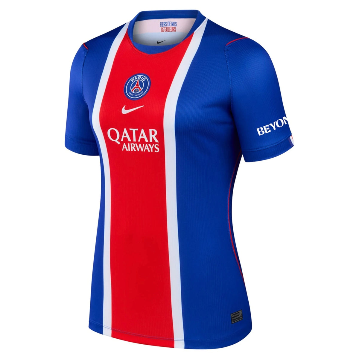 Front view of women's Paris Saint-Germain 2026-2027 home blue stadium replica soccer jersey by Final Third Kit