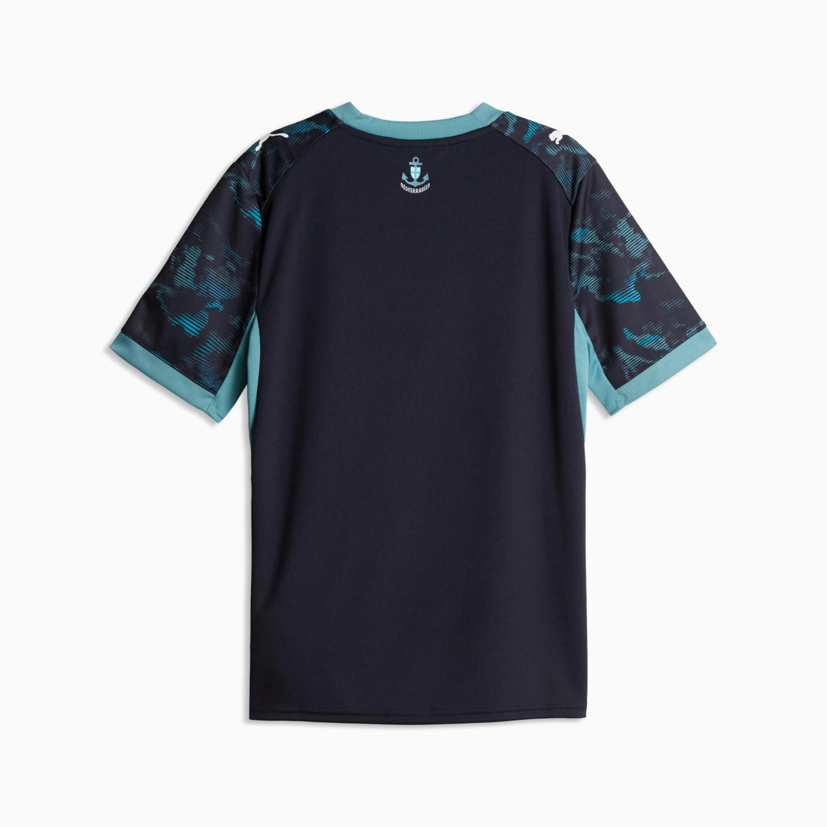 Back view of youth Olympique de Marseille 2026-2027 away black replica football shirt by Final Third Kit