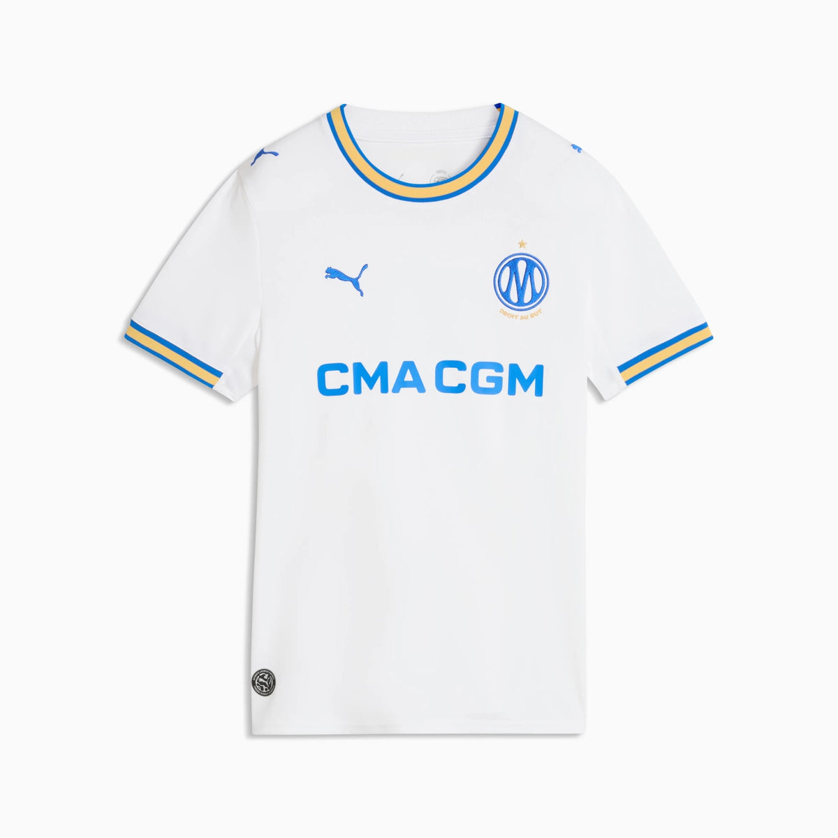 Front view of women's Olympique de Marseille 2026-2027 home white replica soccer jersey by Final Third Kit