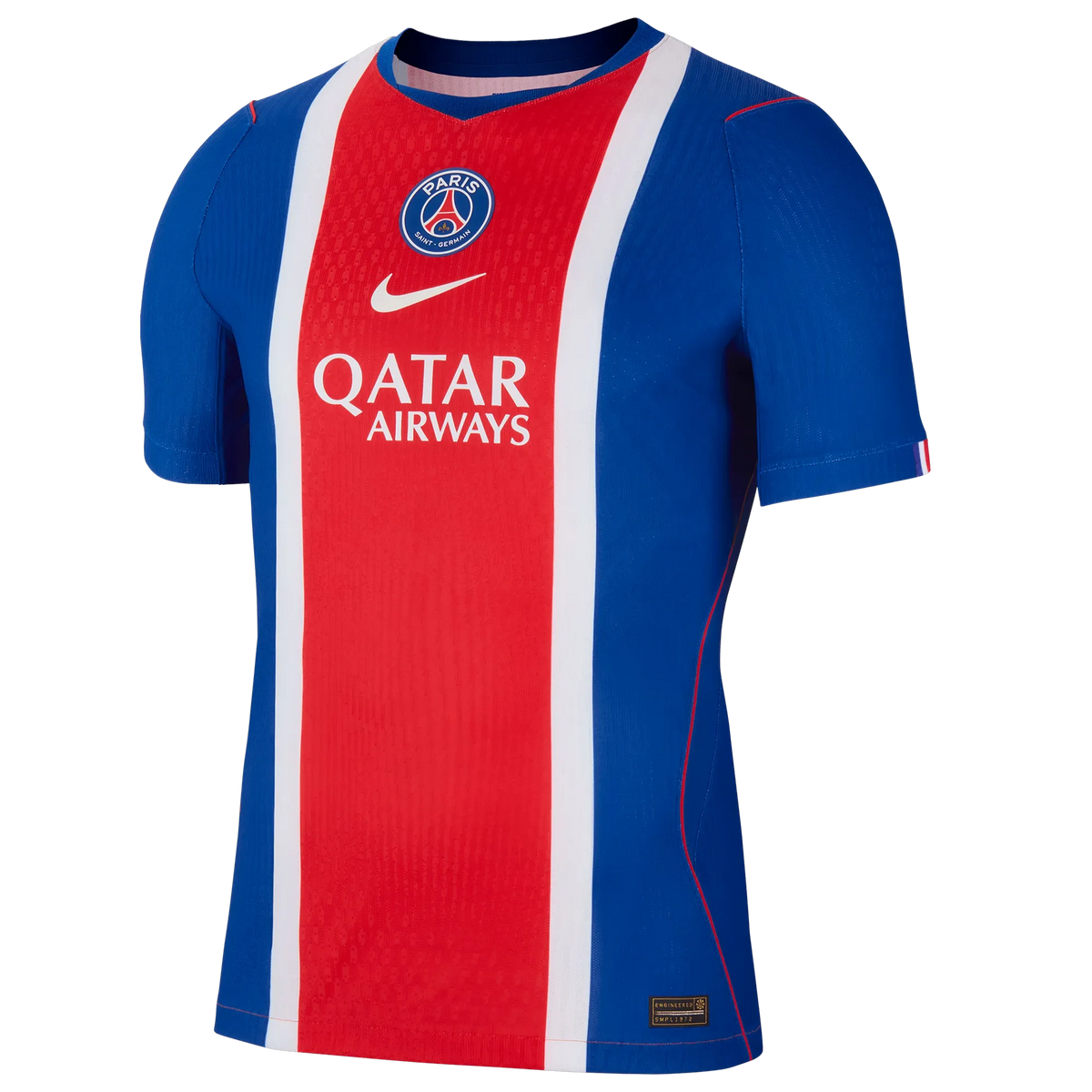 Front view of Paris Saint-Germain 2026-2027 home blue match authentic soccer jersey by Final Third Kit