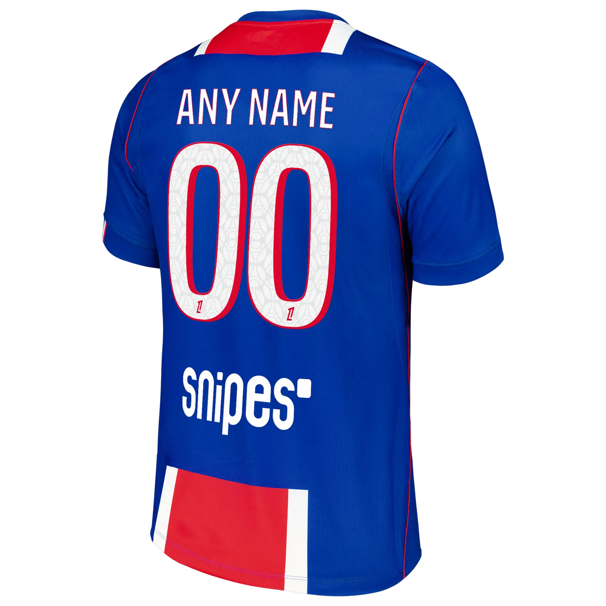 Back view of Paris Saint-Germain 2026-2027 home blue stadium replica custom football shirt by Final Third Kit