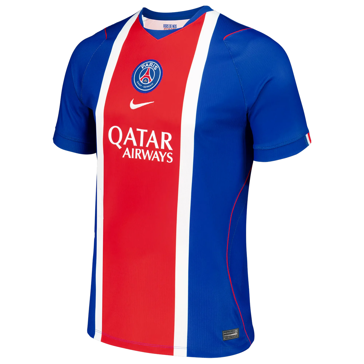 Front view of Paris Saint-Germain 2026-2027 home blue stadium replica custom soccer jersey by Final Third Kit