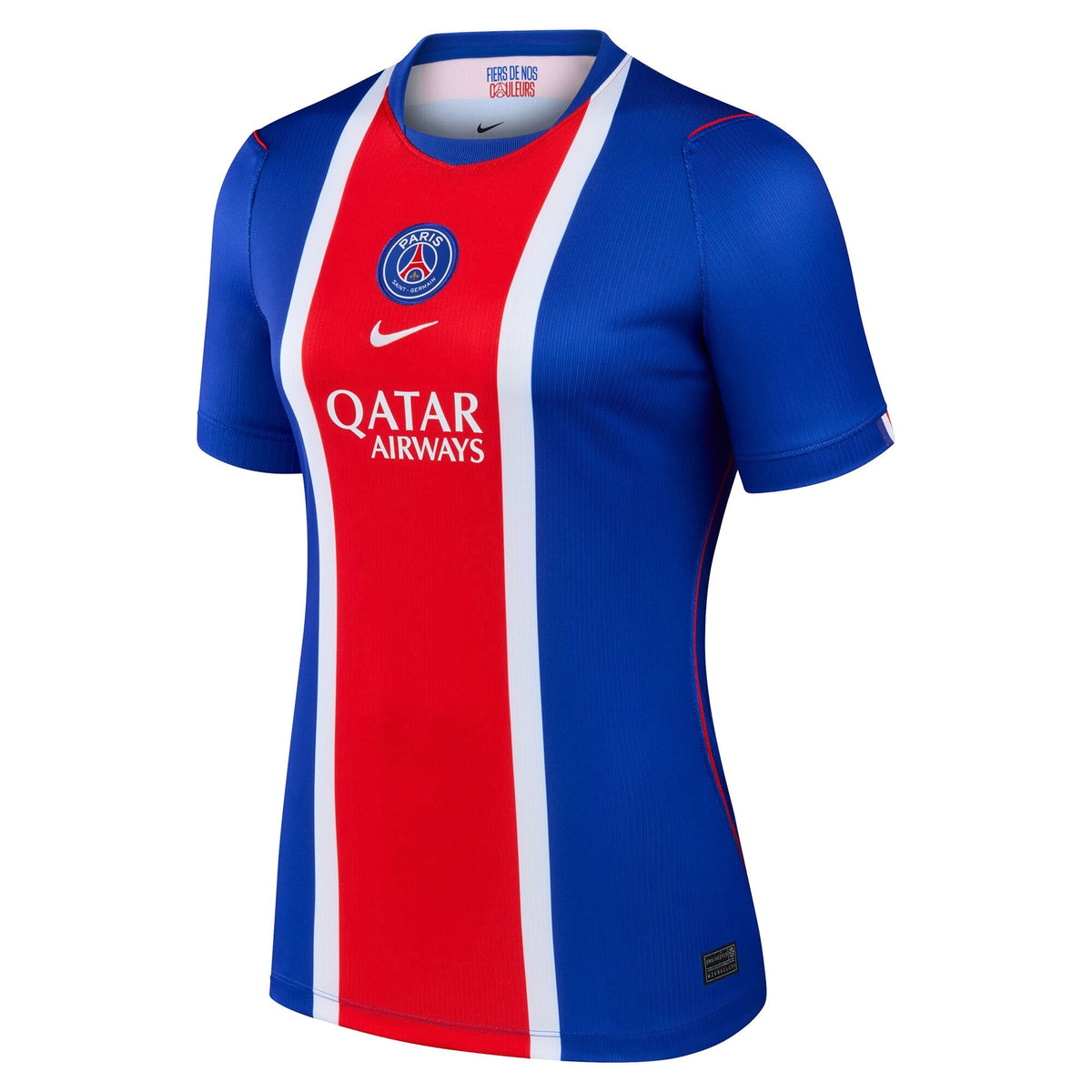Front and back view of women's Paris Saint-Germain 2026-2027 home blue stadium replica jersey by Final Third Kit