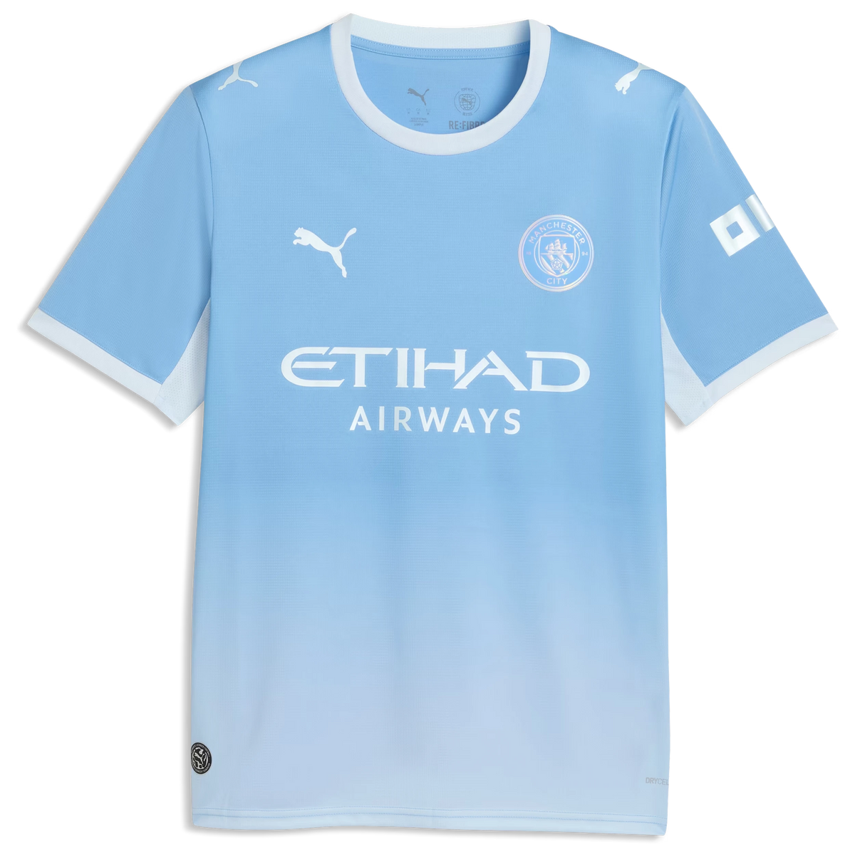Front view of Manchester City 2026-2027 home light blue replica soccer jersey by Final Third Kit
