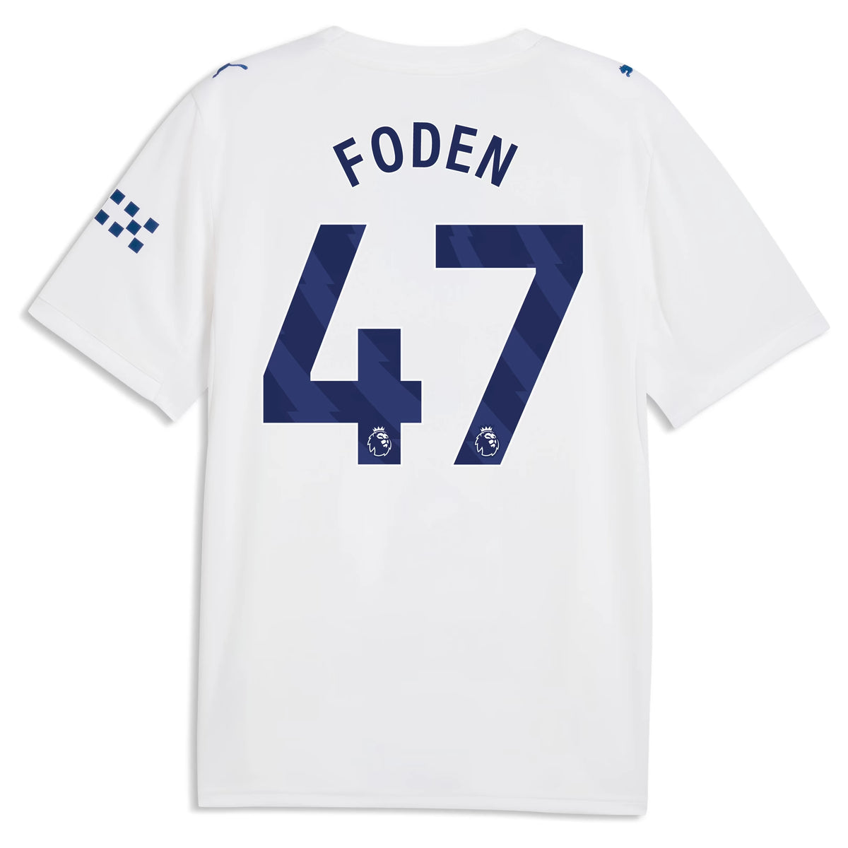 Back view of Manchester City 2026-2027 third white replica football shirt with Phil Foden name and number 47 printing by Final Third Kit