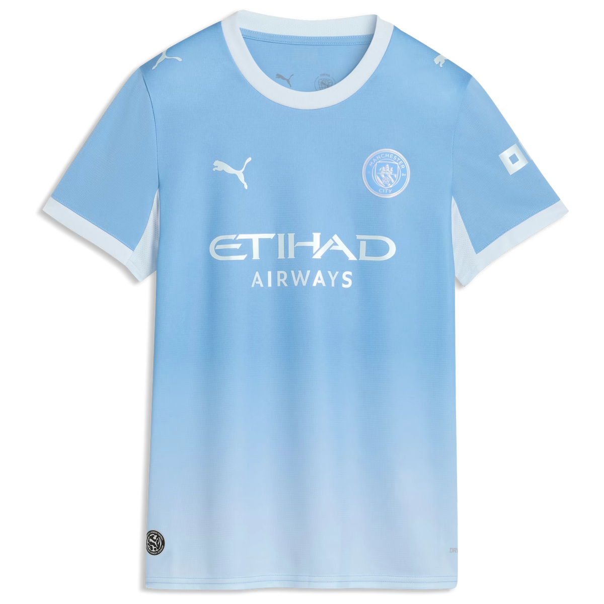 Front view of women's Manchester City 2026-2027 home light blue replica soccer jersey by Final Third Kit