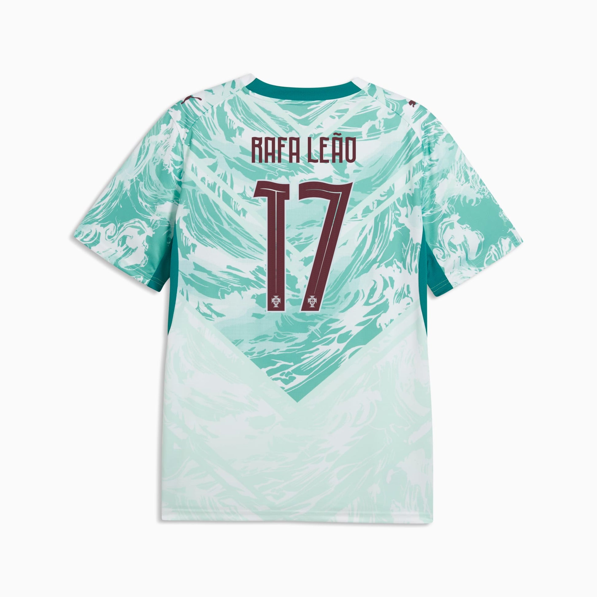 Portugal 2026 world cup away stadium jersey with rafa leao printing back view