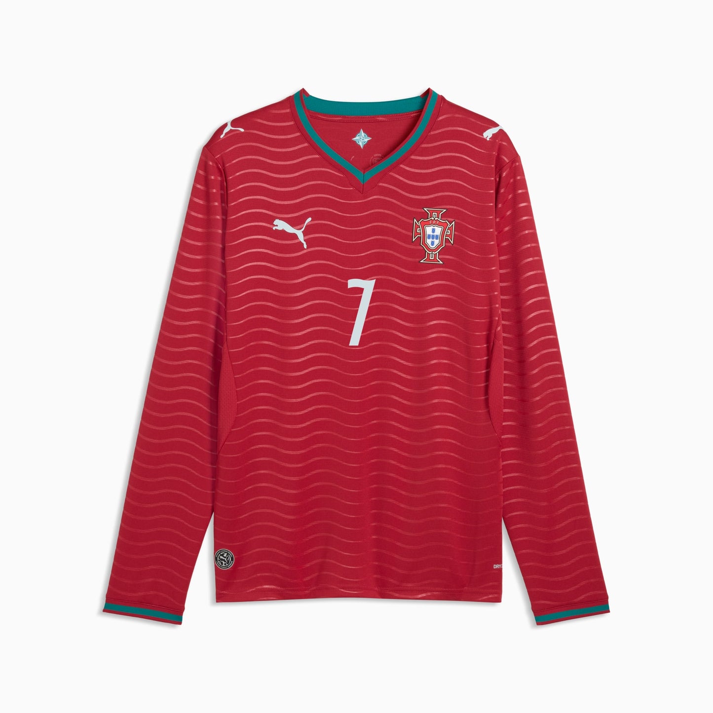 portugal 2026 long sleeve home stadium with ronaldo 7 printing front view