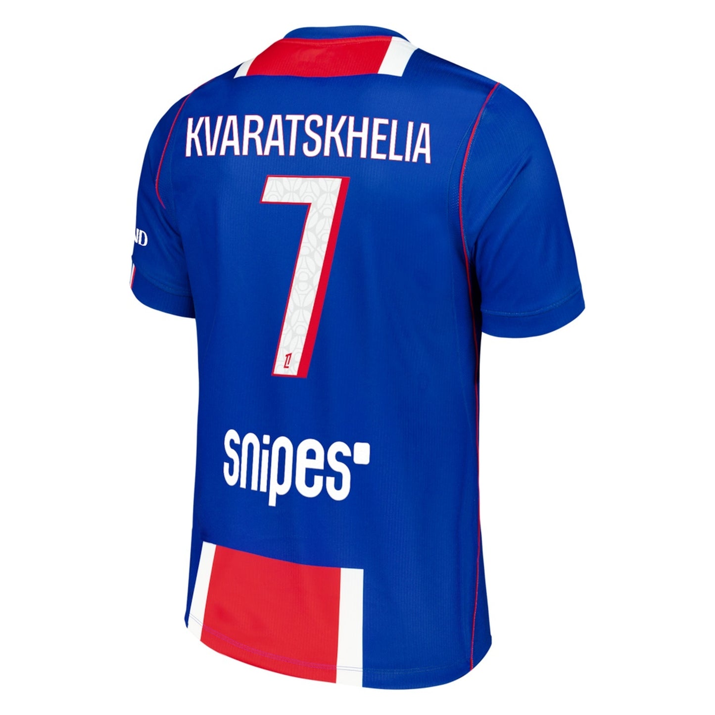 back view of PSG 2026/27 home jersey with KVARATSKHELIA #7 custom print