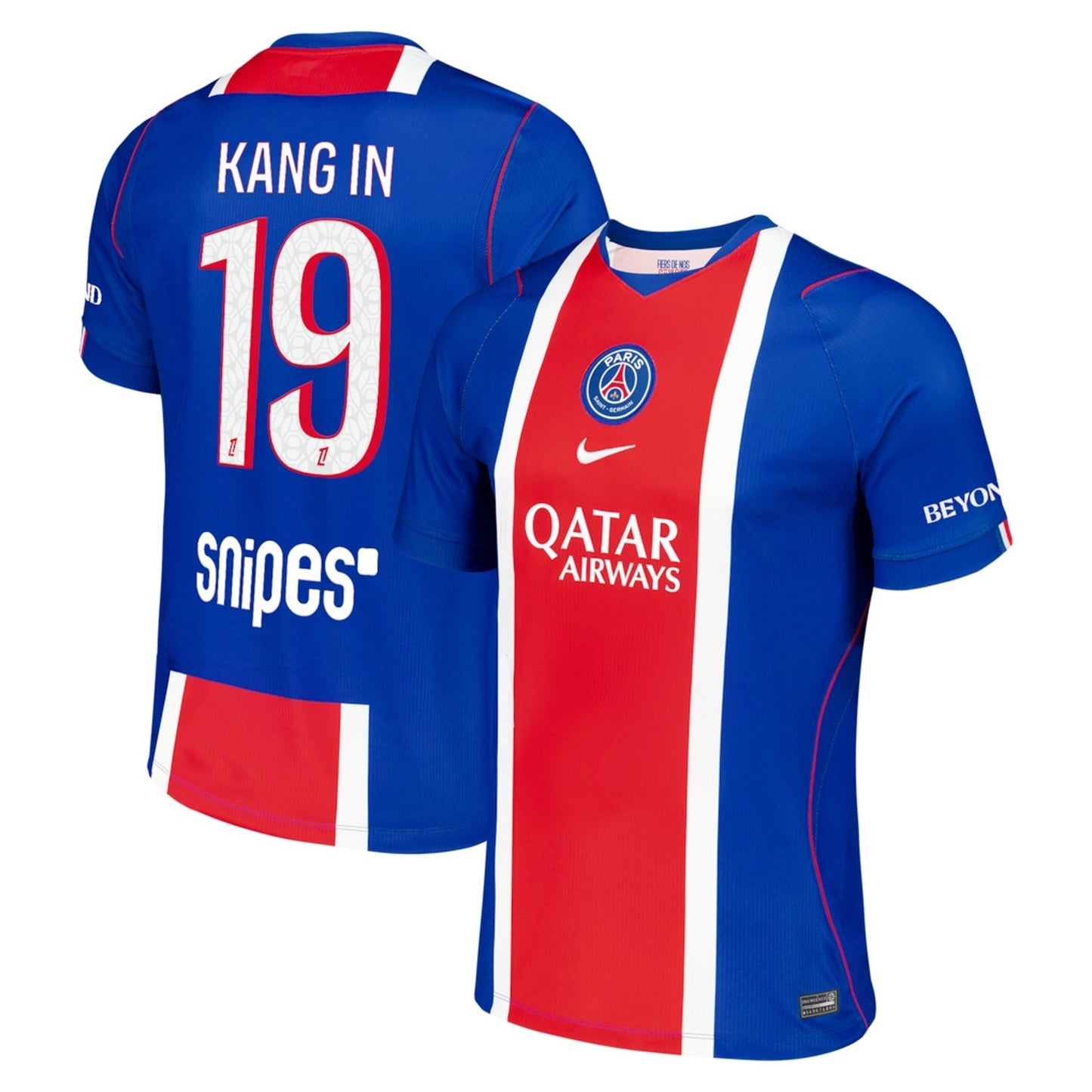 PSG 2026/27 home jersey with KANG IN #19 custom print