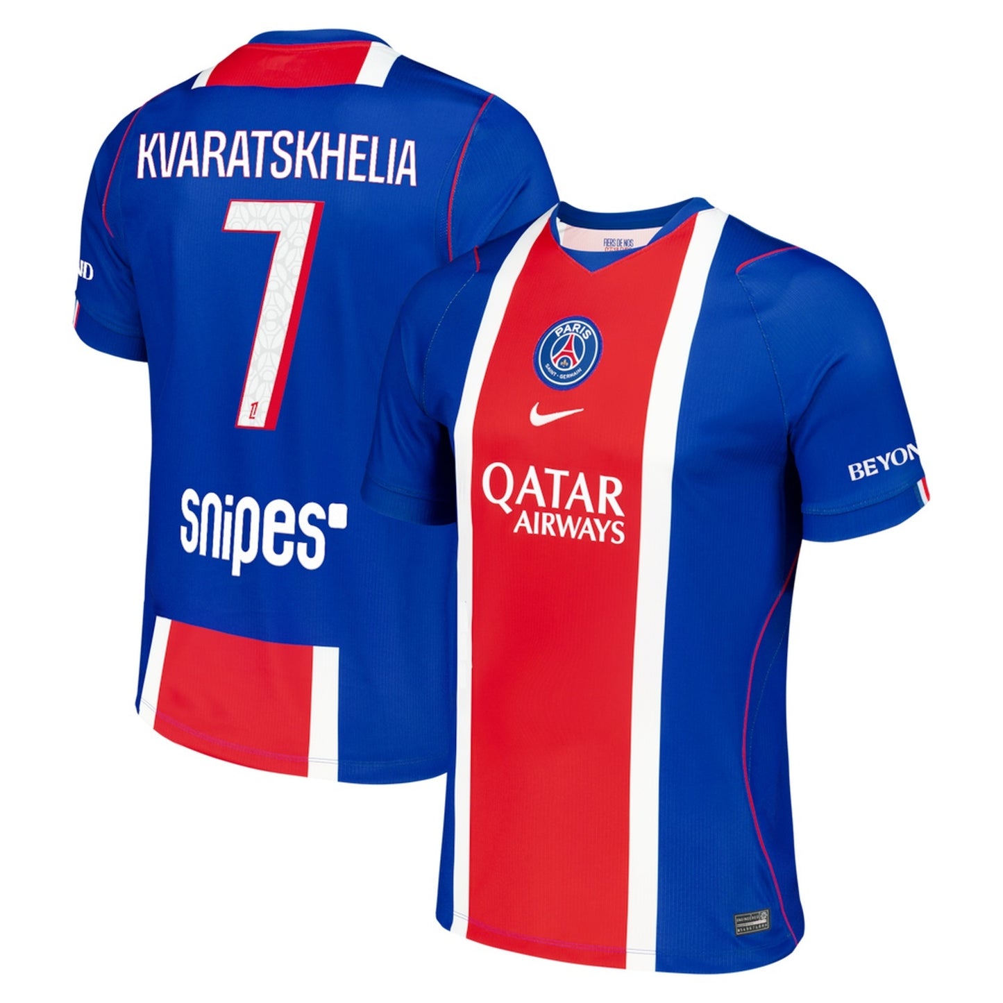 PSG 2026/27 home jersey with KVARATSKHELIA #7 custom print