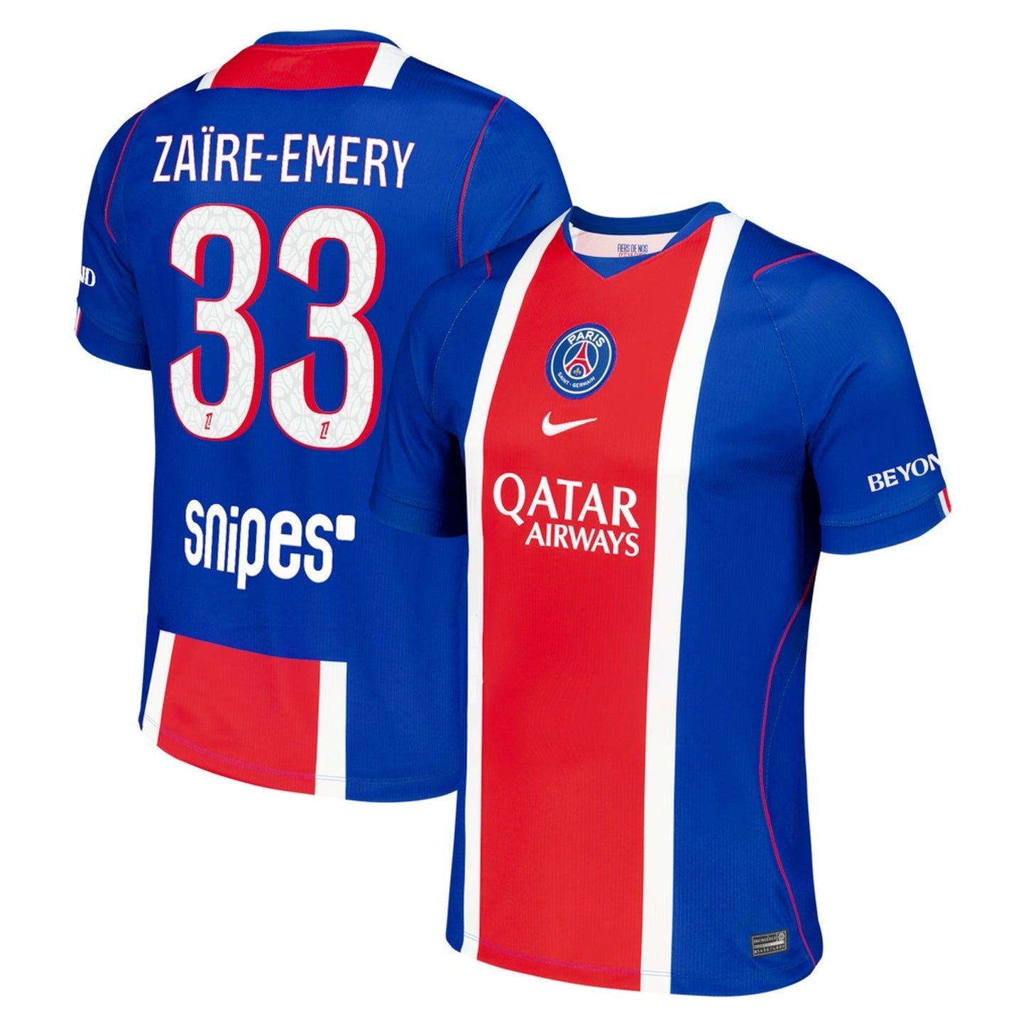 PSG 2026/27 home jersey with ZAÏRE-EMERY #33 custom print