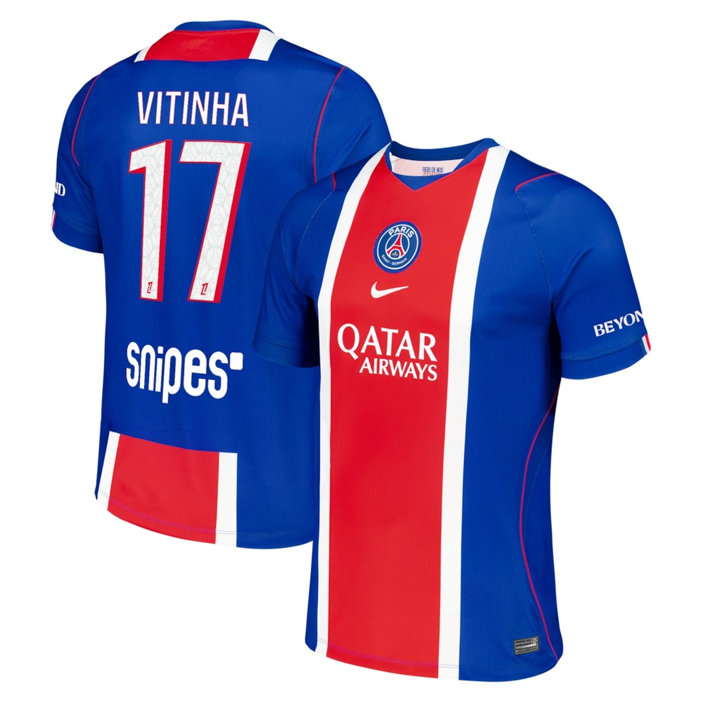 PSG 2026/27 home jersey with VITINHA #17 custom print