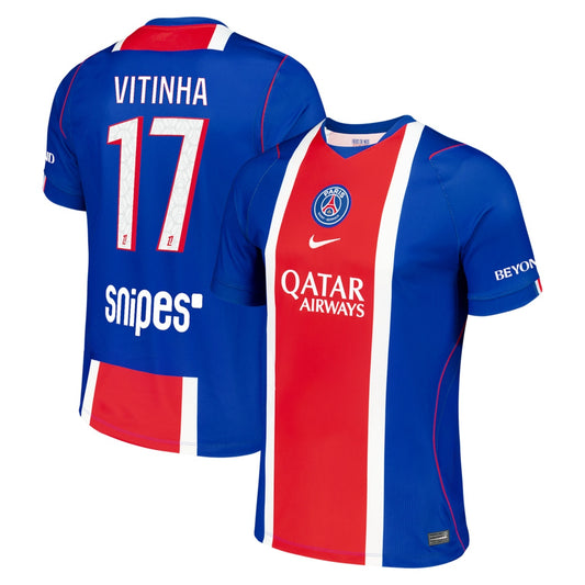 PSG 2026/27 home jersey with VITINHA #17 custom print