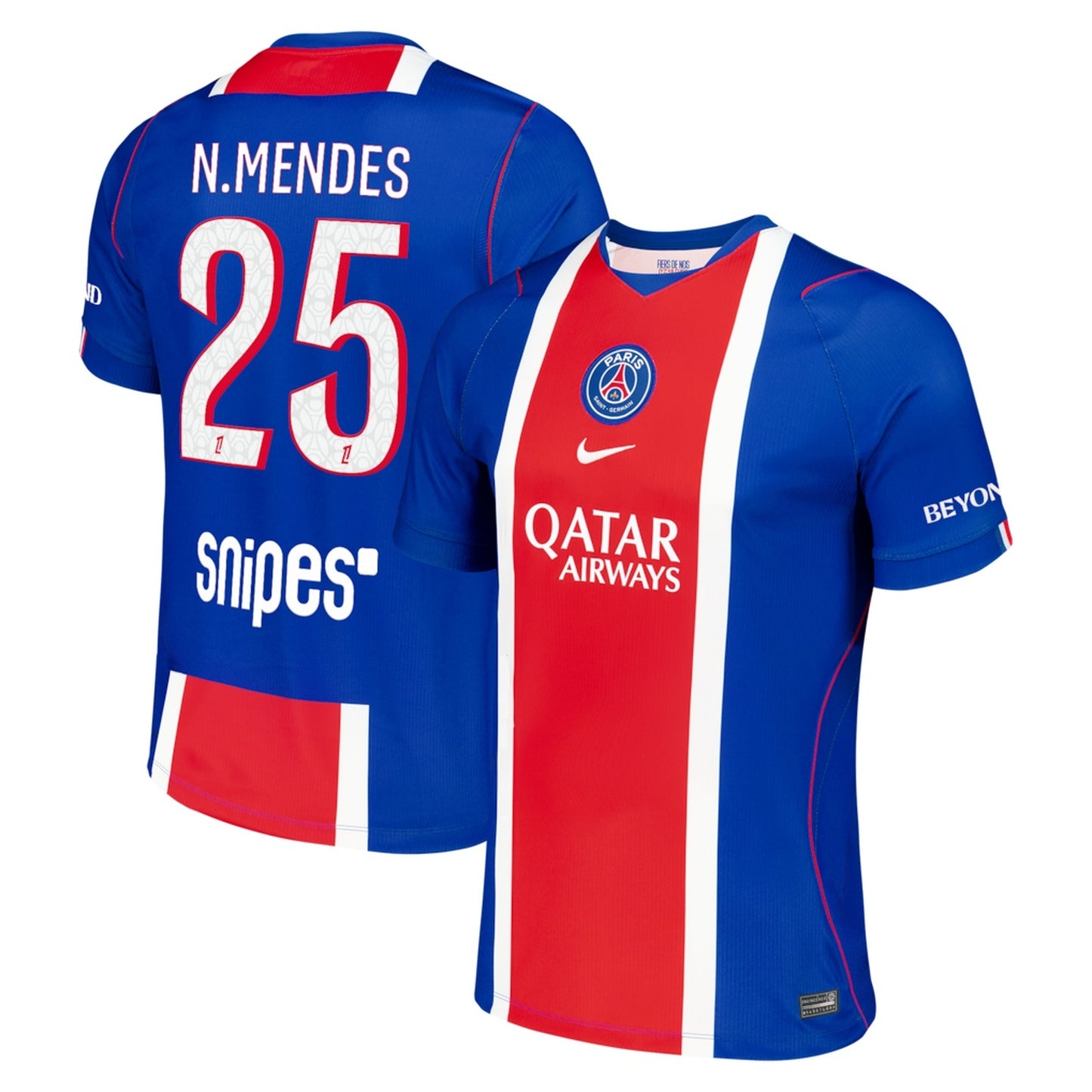 PSG 2026/27 home jersey with N.MENDES #25 custom print