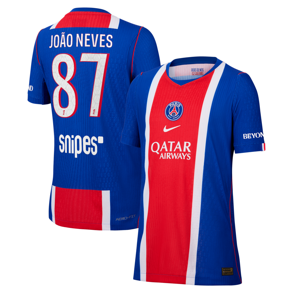 PSG 2026/27 authentic home jersey with JOÃO NEVES #87 custom print