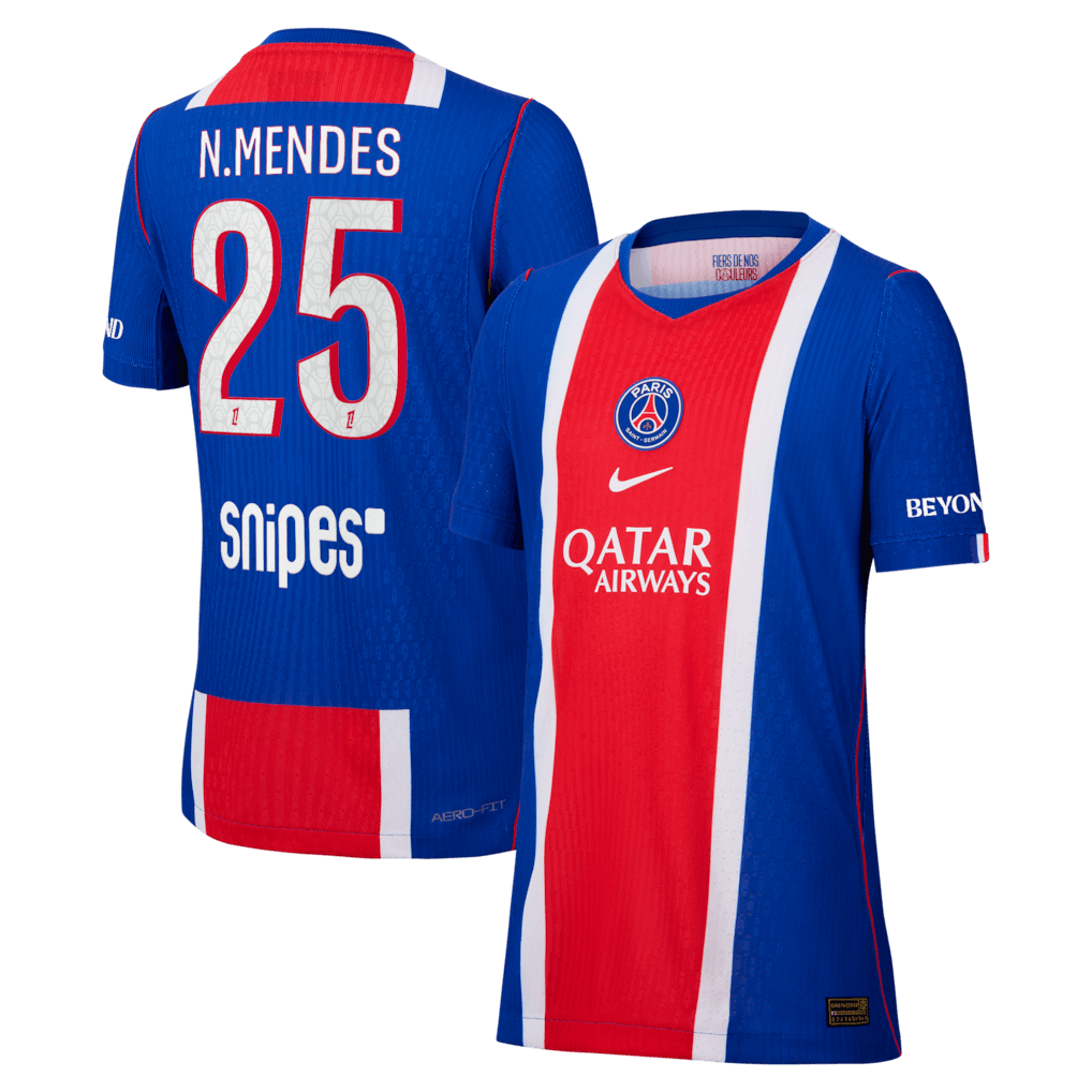 PSG 2026/27 authentic home jersey with N.MENDES #25 custom print