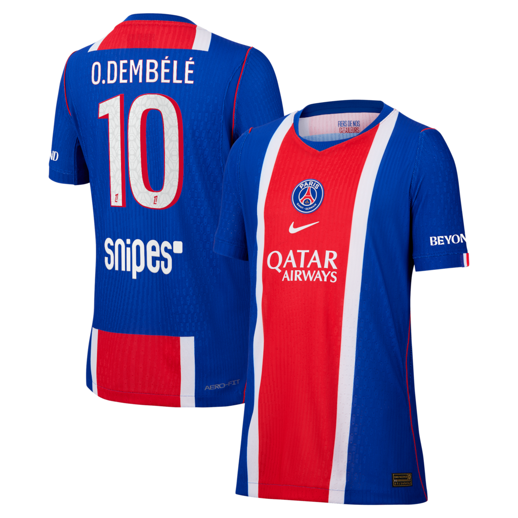 PSG 2026/27 authentic home jersey with O.DEMBÉLÉ #10 custom print