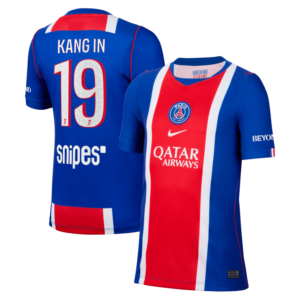 PSG 2026/27 authentic home jersey with KANG IN #19 custom print