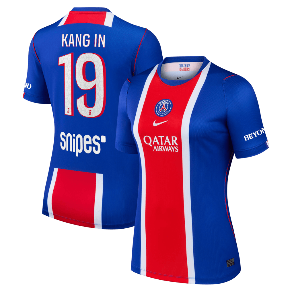 PSG 2026/27 women's home jersey with KANG IN #19 customization