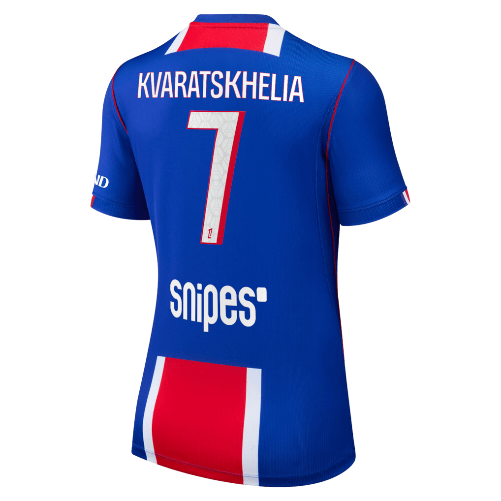 psg 2026 27 home women jersey with KVARATSKHELIA 7 Print back view