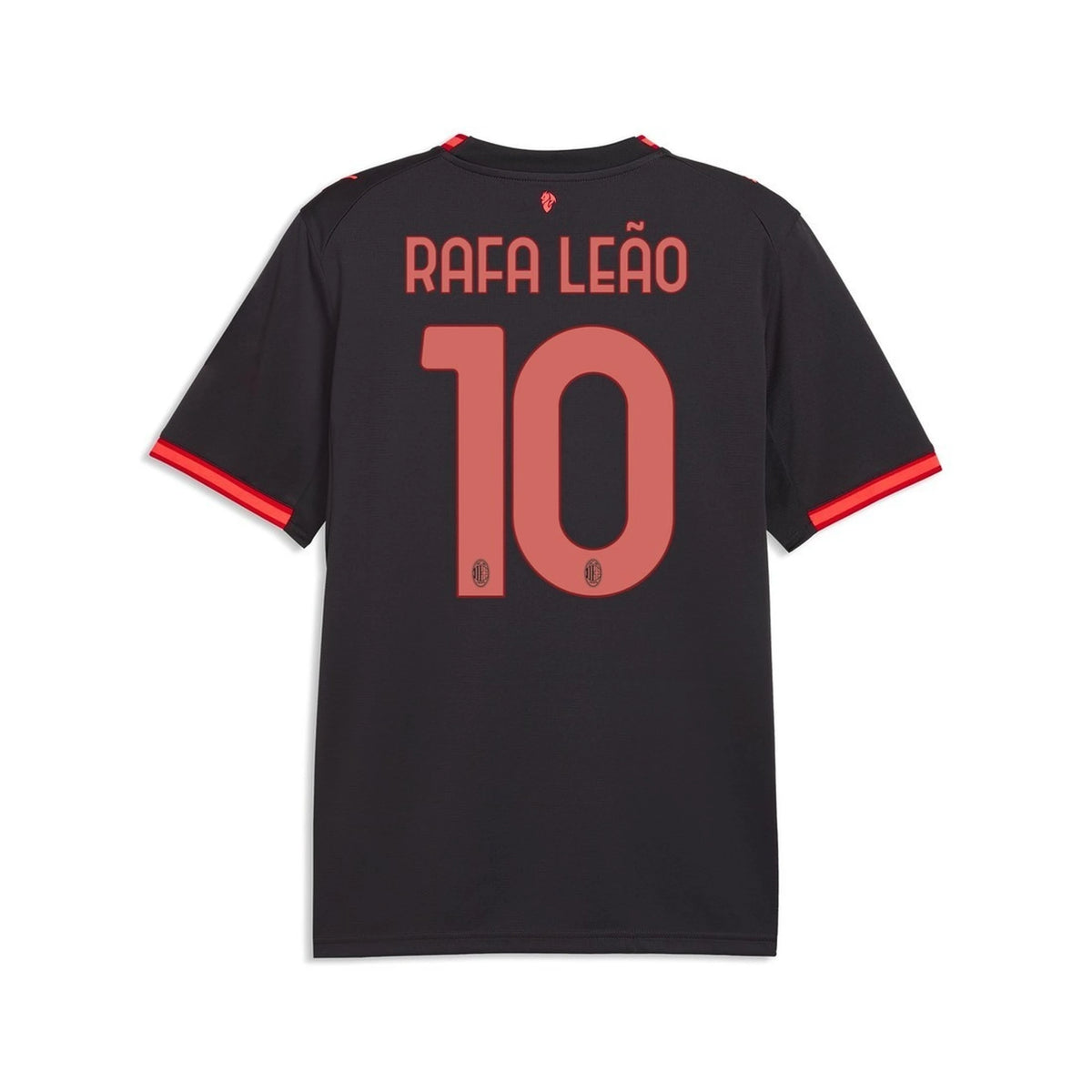Back view of AC Milan 2026-2027 third grey replica football shirt with Rafael Leão name and number 10 printing by Final Third Kit