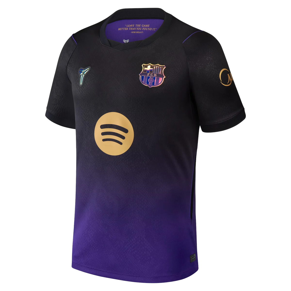 Front view of men's Barcelona 2026-2027 away purple stadium replica soccer jersey by Final Third Kit
