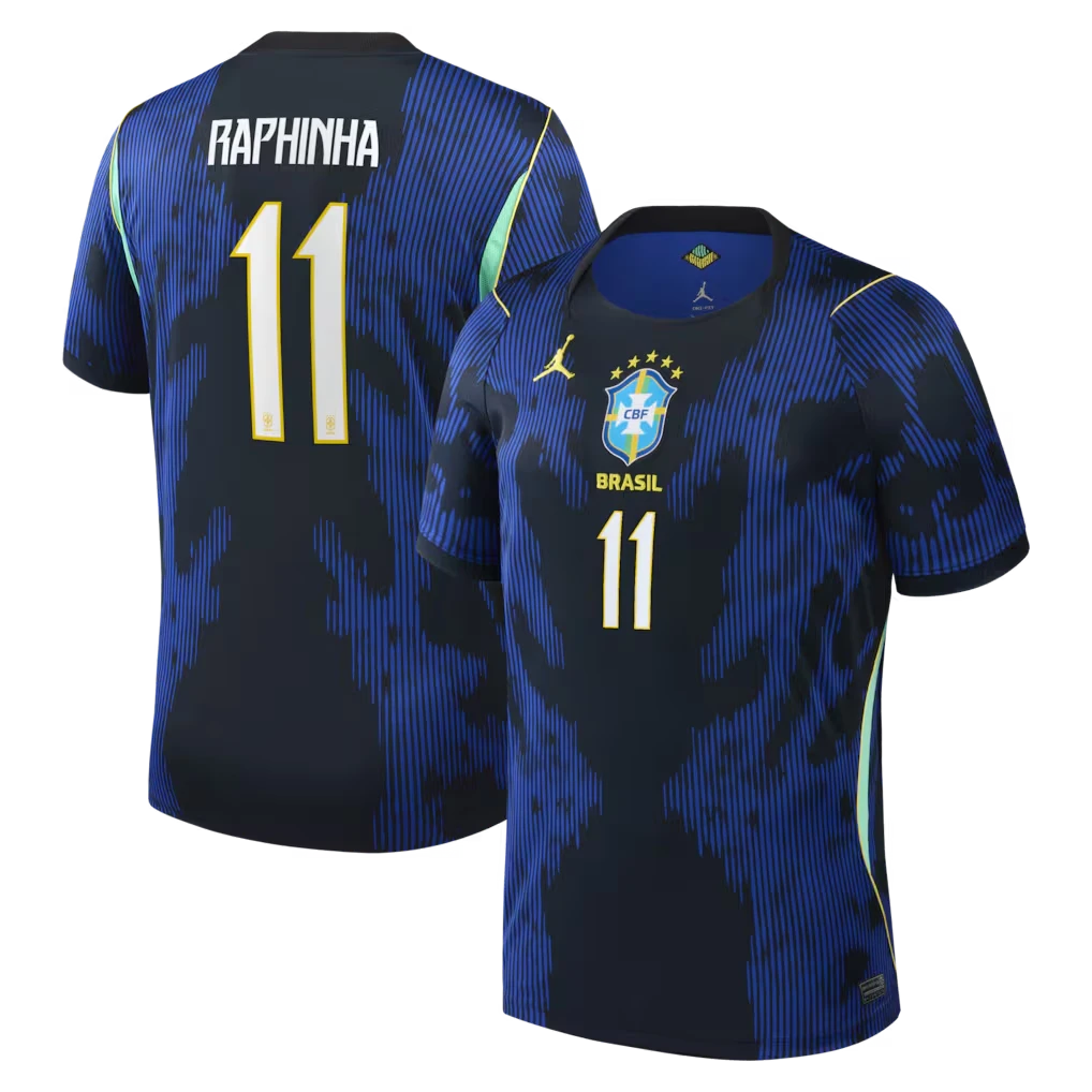 Brazil 2026 World Cup Away Stadium Replica Jersey With Raphinha #11 Printing
