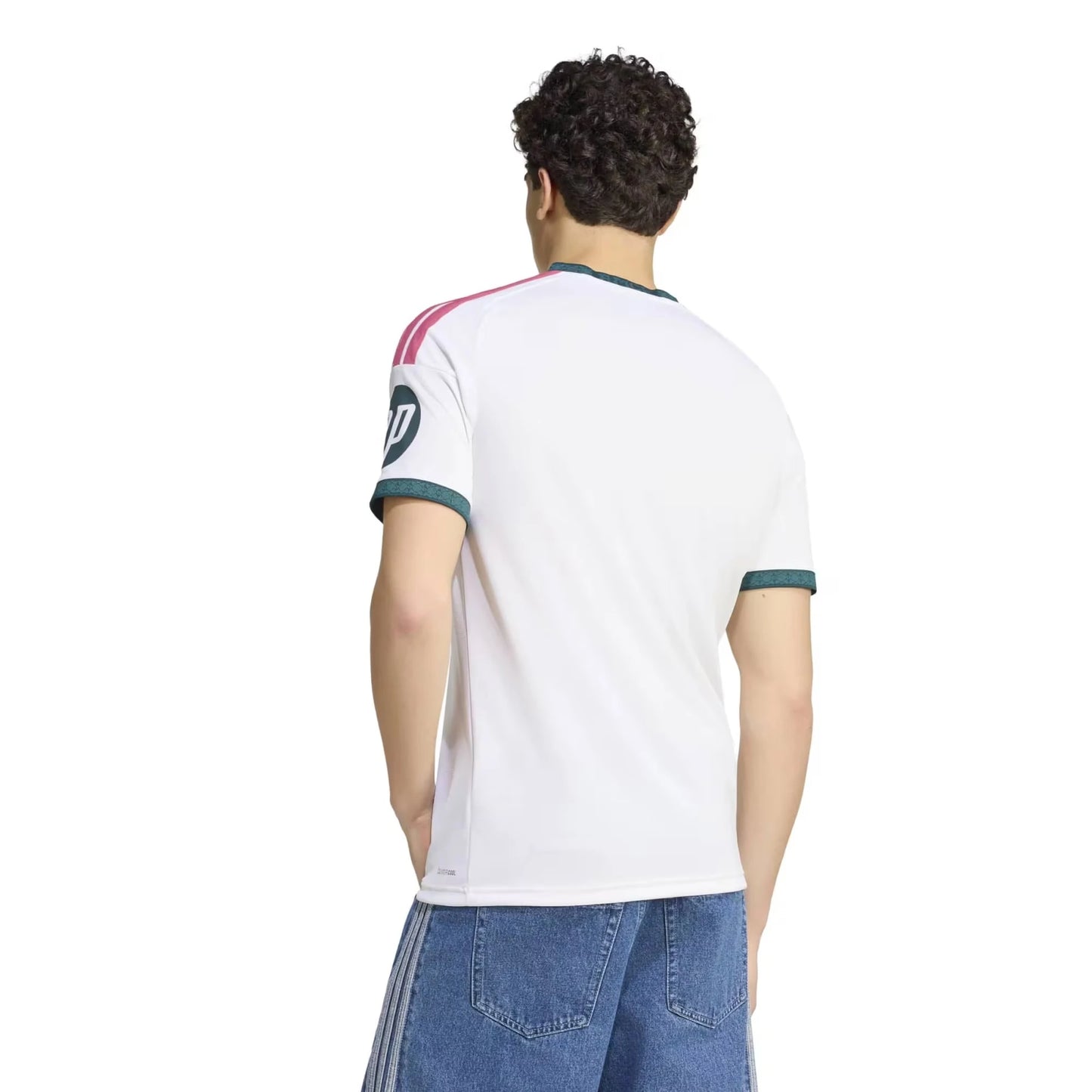 Man Wearing Real Madrid 2026/27 Home Replica White Jersey  Back View
