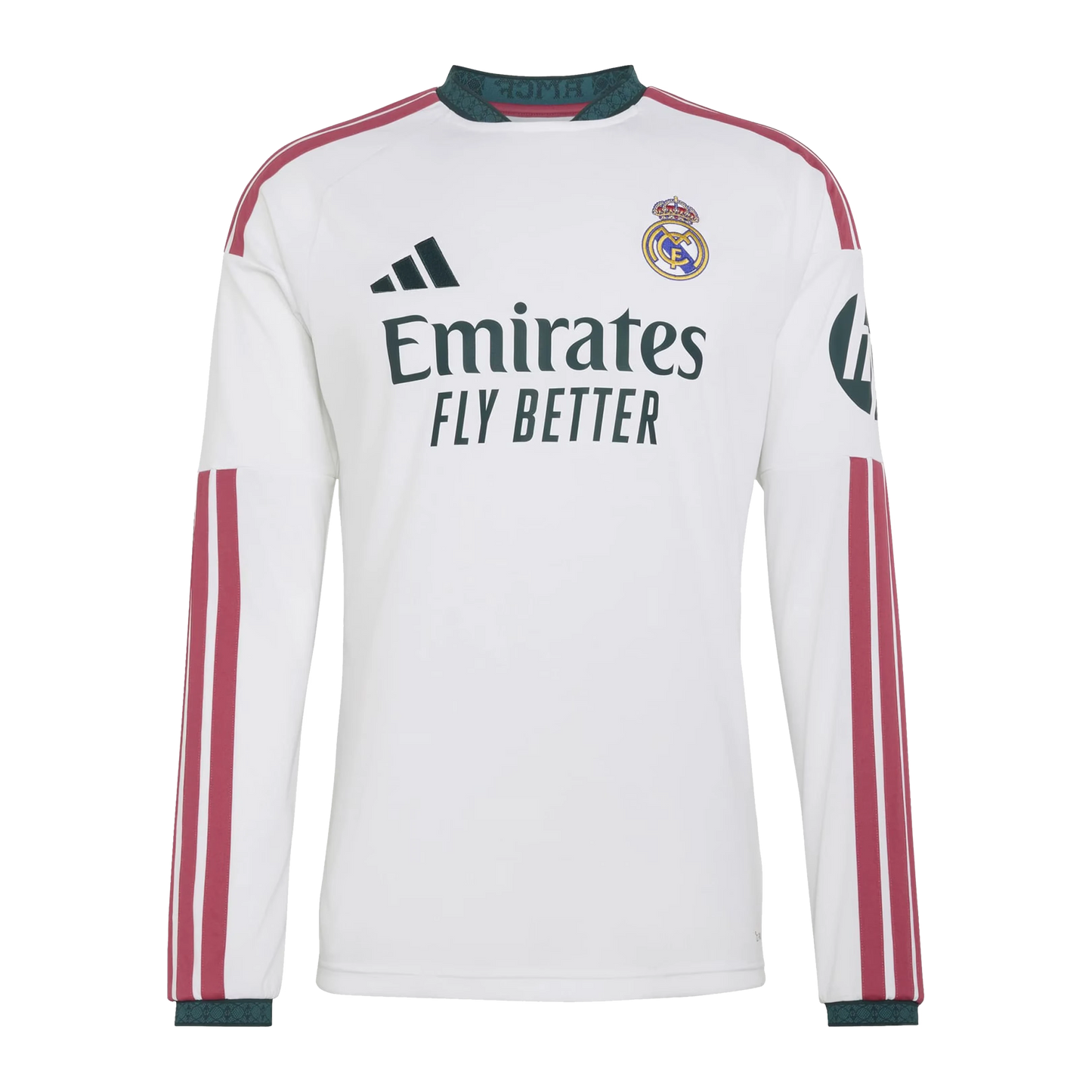 Real Madrid 2026/27 Home Replica Long Sleeve White Jersey Front View