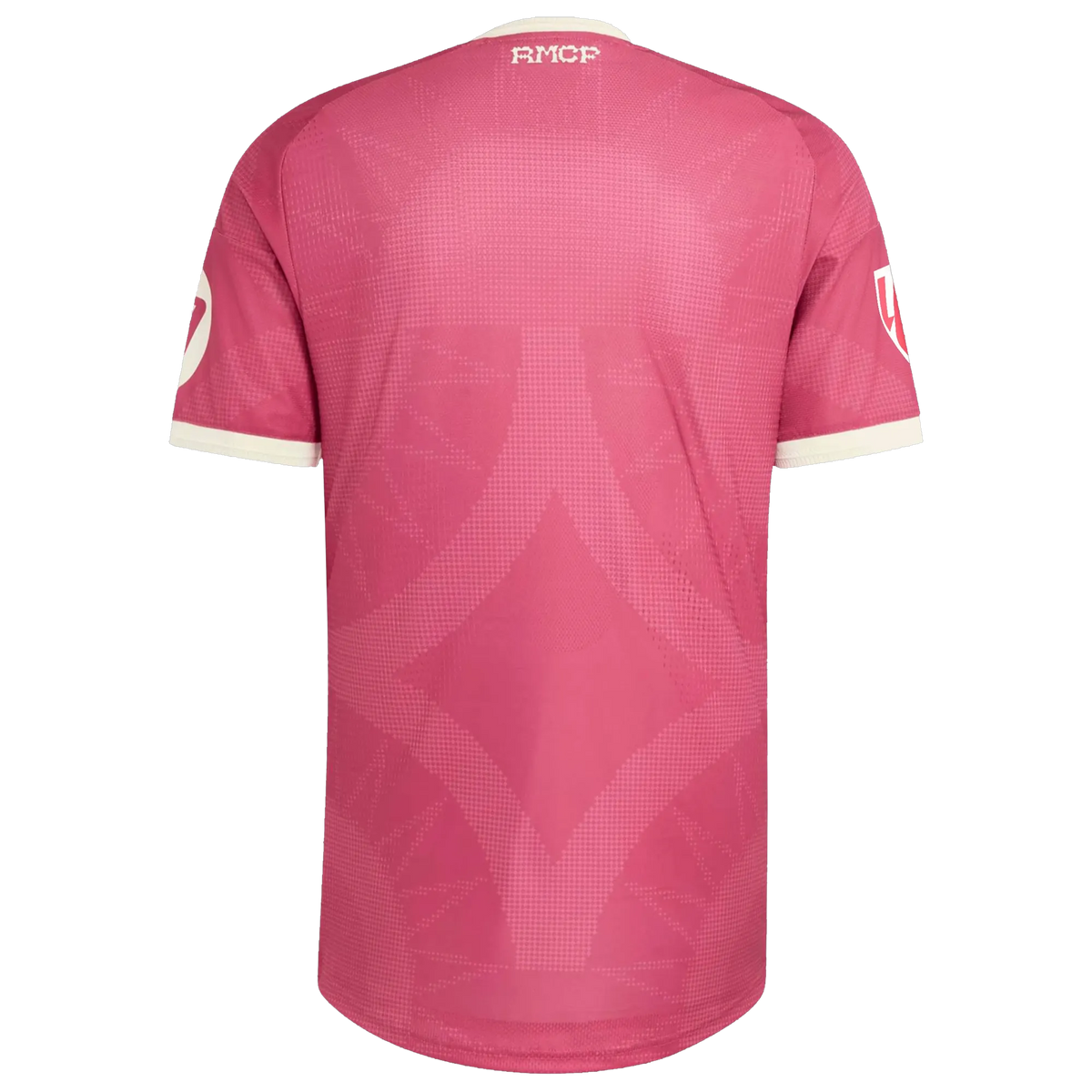 Back view of Real Madrid 2026-2027 third pink on-field authentic football shirt by Final Third Kit