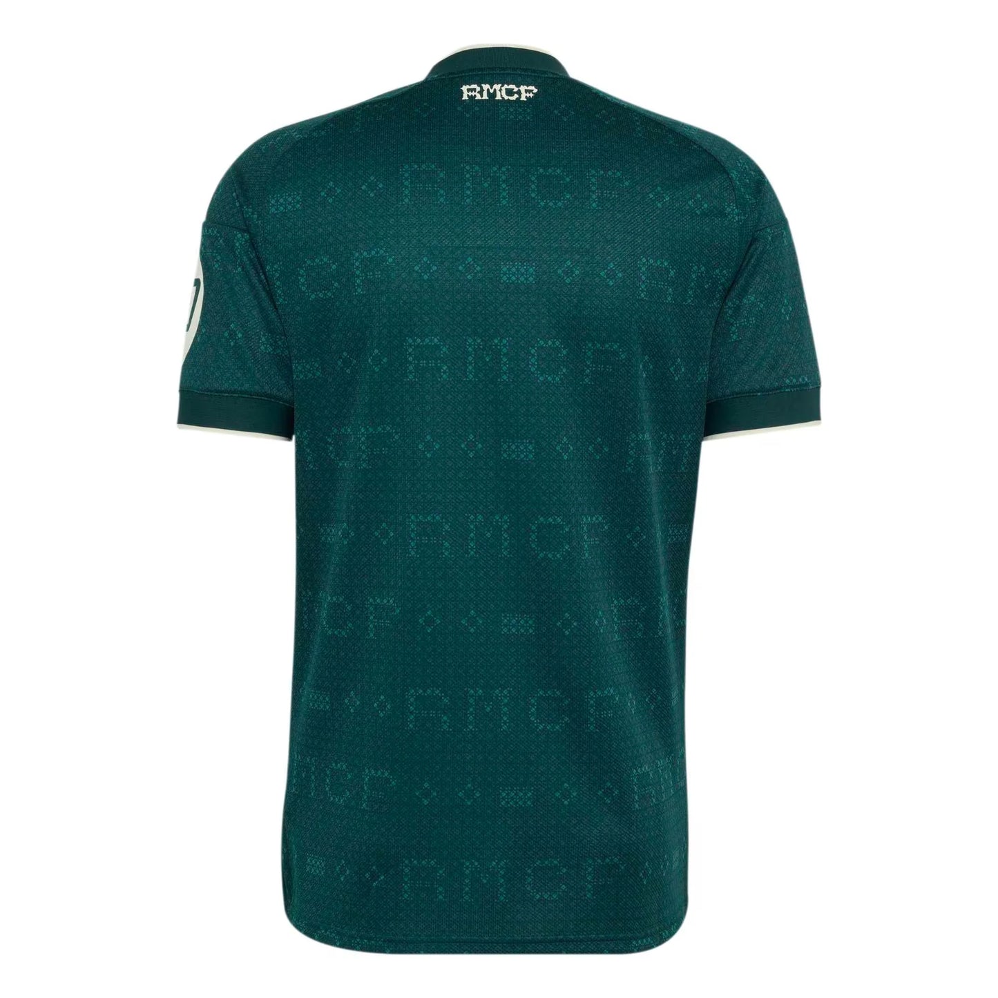 Back view of men's Real Madrid 2026-2027 away green football shirt by Final Third Kit