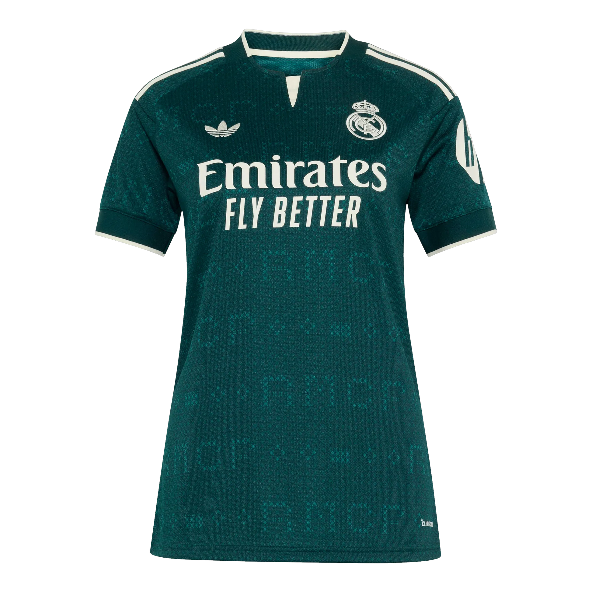 Front view of women's Real Madrid 2026-2027 away green stadium replica soccer jersey by Final Third Kit