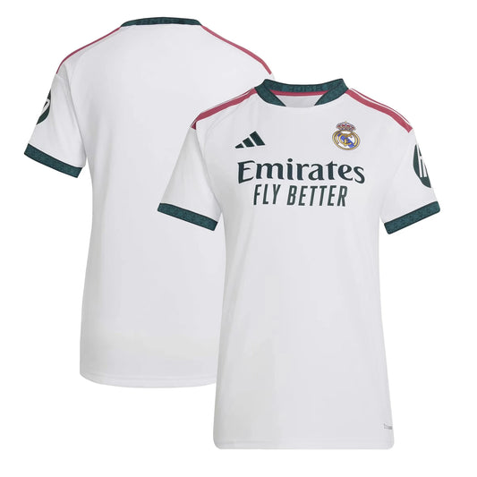 Front and back view of women's Real Madrid 2026-2027 home white replica jersey by Final Third Kit
