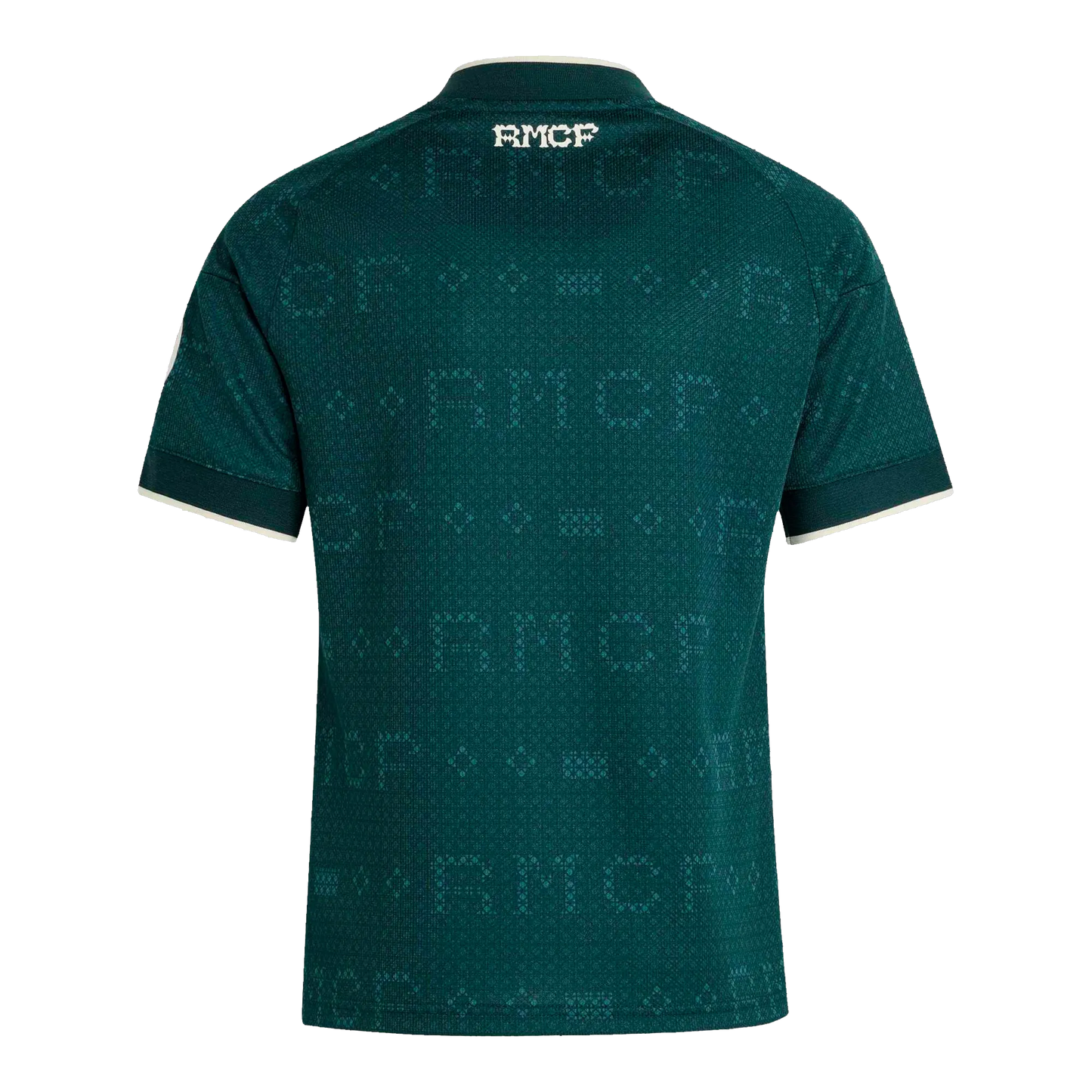 Back view of kids Real Madrid 2026-2027 away green football shirt by Final Third Kit