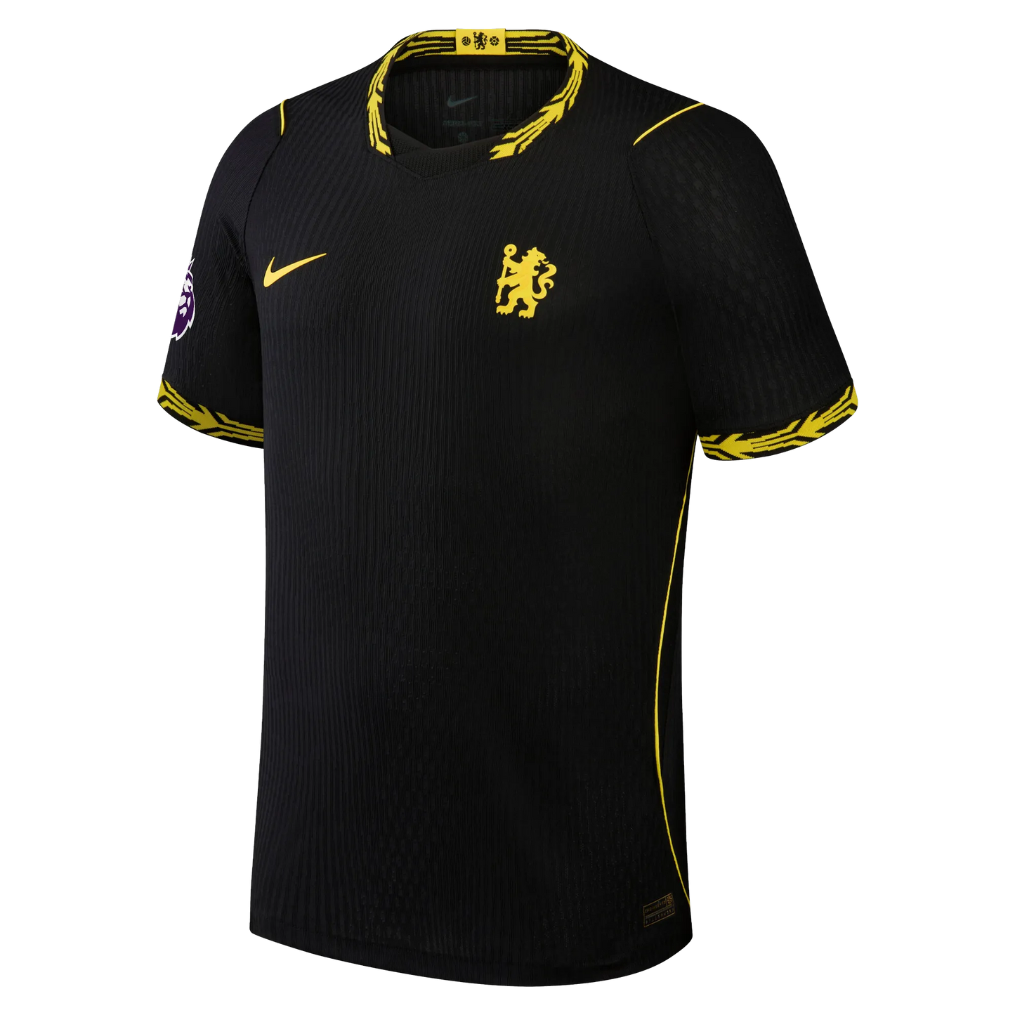 Front and back view of men's Chelsea 2026-2027 away black match authentic jersey featuring Reece James by Final Third Kit