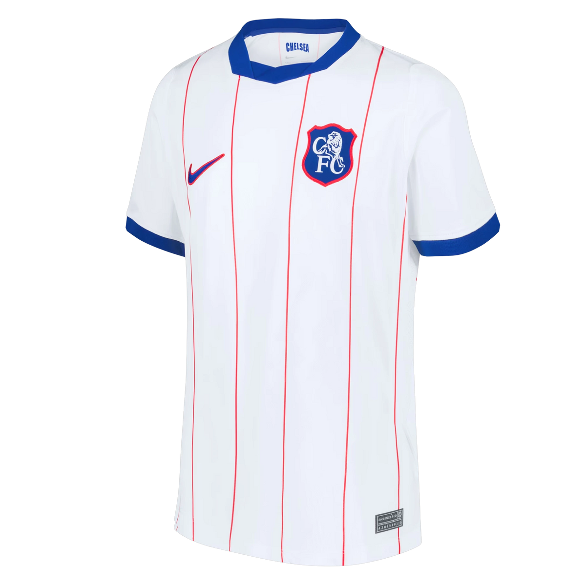 Front view of youth Chelsea 2026-2027 third white stadium replica soccer jersey by Final Third Kit